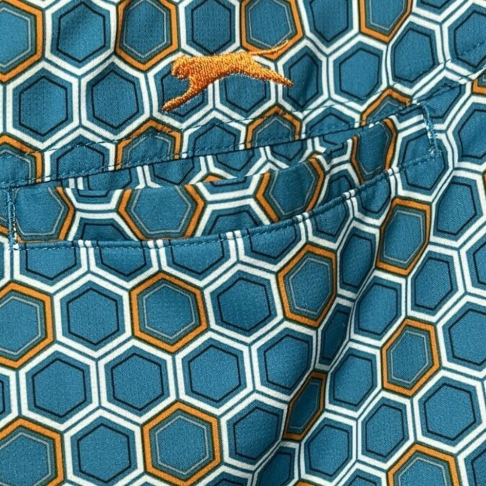 Slazenger Skort Aqua Retro Multicolor‎ Pattern Tennis Athletic Wear Size 14 - Picture 6 of 9